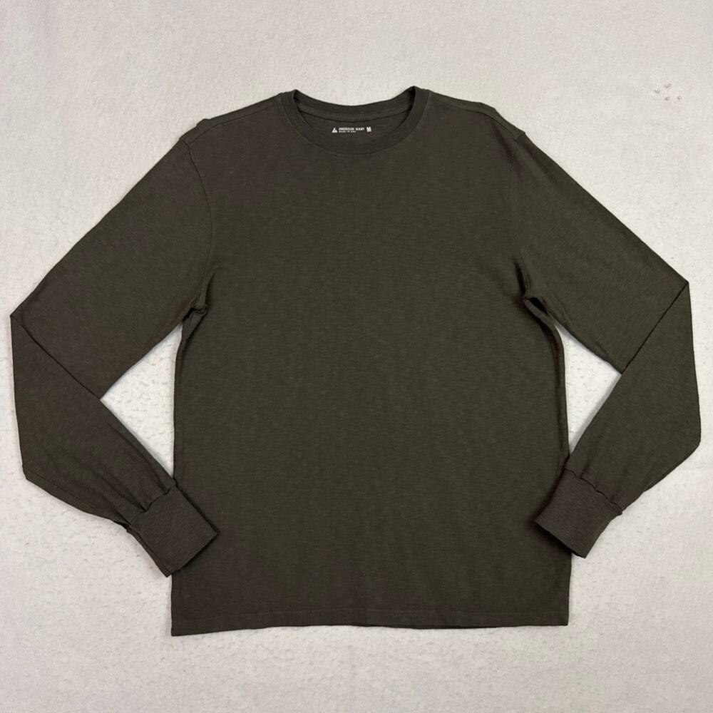 American Giant Men’s Medium Gray Long Sleeve T-Shirt Made In USA 100% Cotton